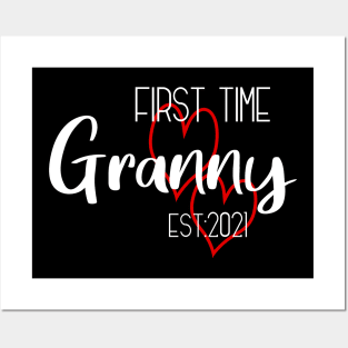 First time grandma Est. 2021 Posters and Art